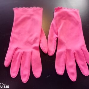 Women's Vintage pink dress gloves